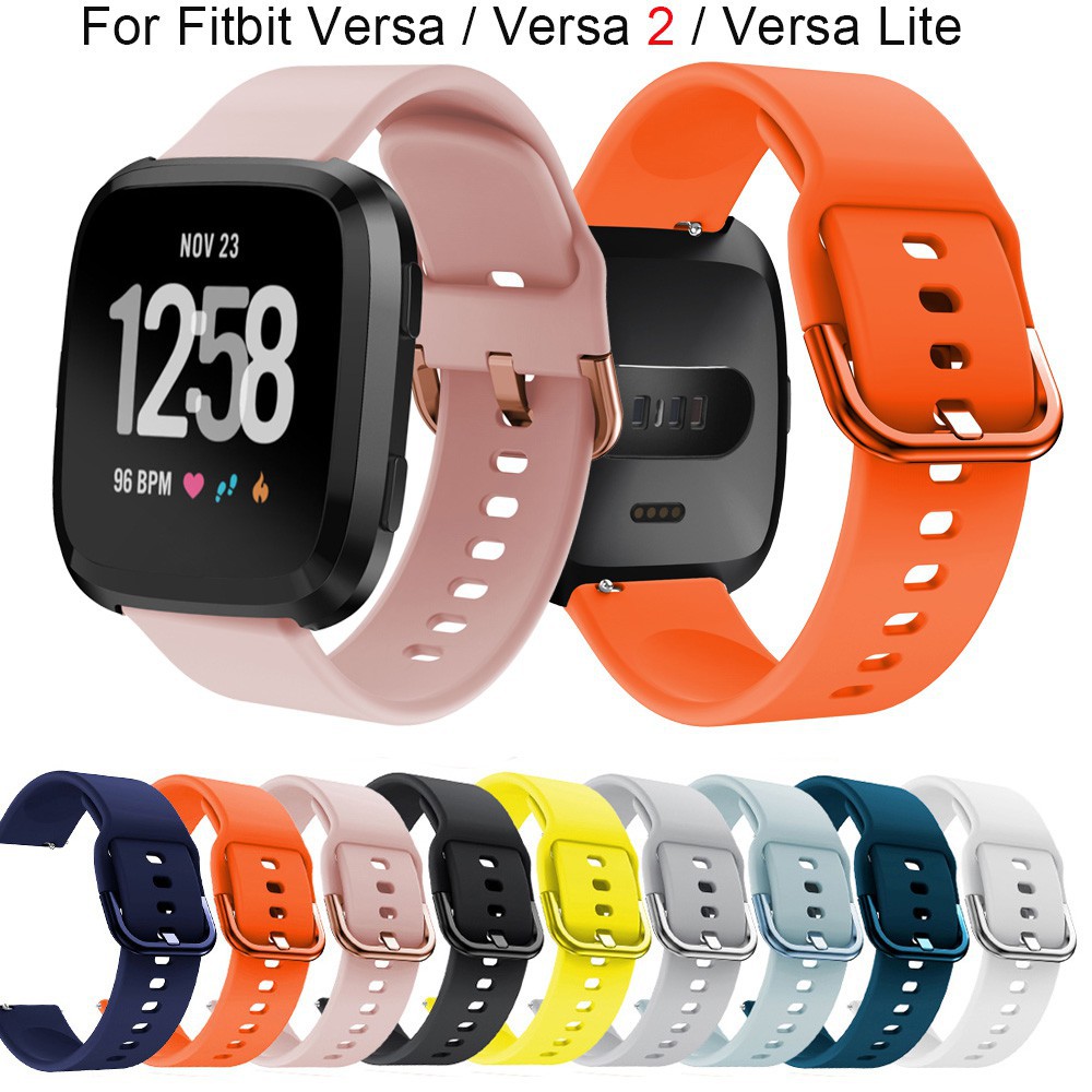 Fitbit Versa 2/Versa Lite/Versa Silicone Strap Replacement Watch Band ...