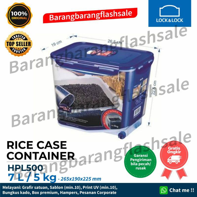 Lock n Lock Rice Case Box 7L 5kg Rice container Rice dispenser HPL500 ...