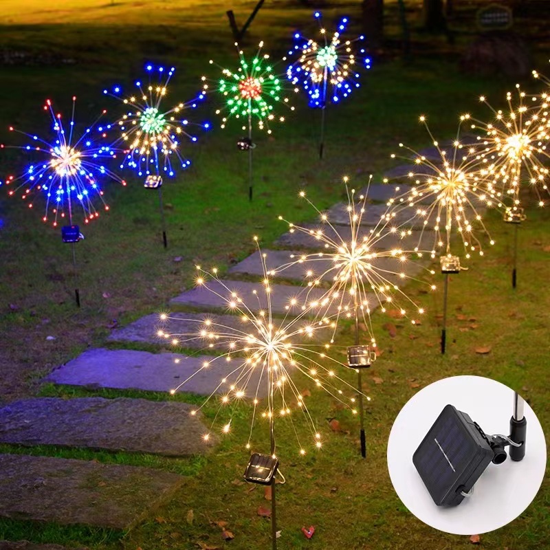 Solar Powered Light fairy lights Strin Splash Proof Ground Lamp Garden ...