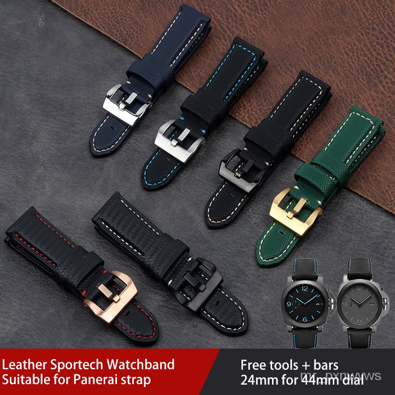 24mm Leather Sportech Watchband Suitable for Panerai Strap For