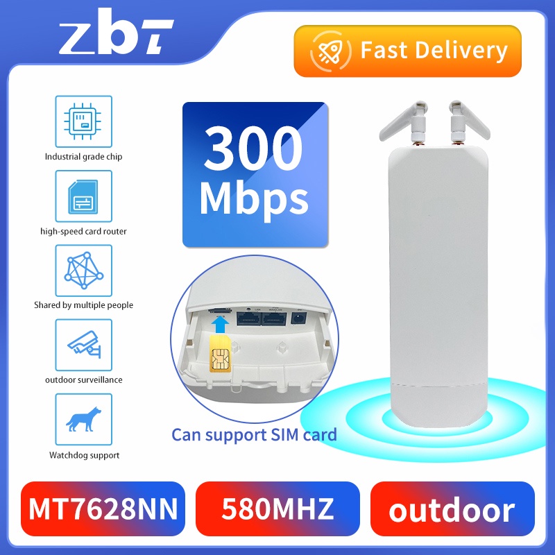 ZBT CPE2801 300Mbps 4G LTE CPE Router Dual SIM Modem Outdoor Wireless ...