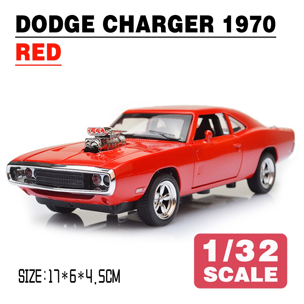 KLT 1:32 Fast Furious Dodge Charger 1970 Toy Car Model Metal Alloy  Diecast Car Toys For Kids,Children's Toys for boy Miniauto Truck Vehicle  Sound