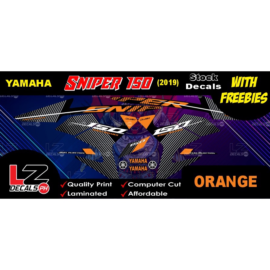 Yamaha Sniper 150 (2019) Stock Decals / Stickers with Freebies | Shopee ...