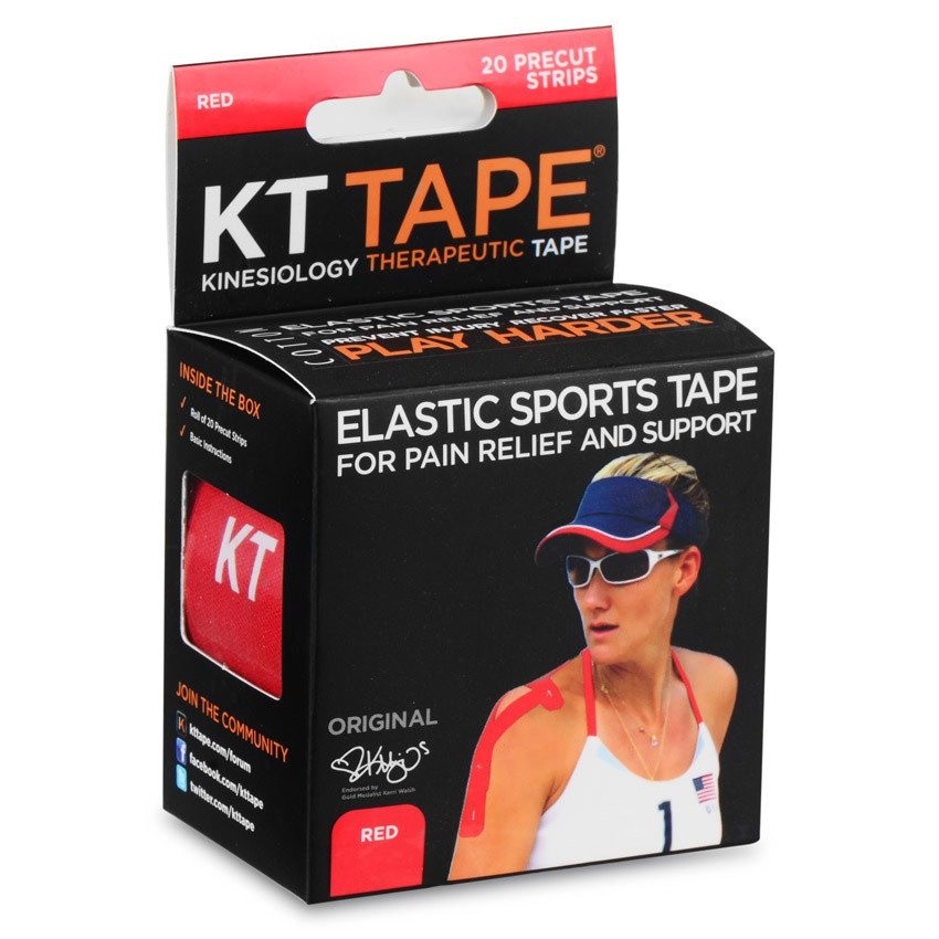 Kinesio Tape KT Tape Original Red Precut 20 Strips Athletics Recovery