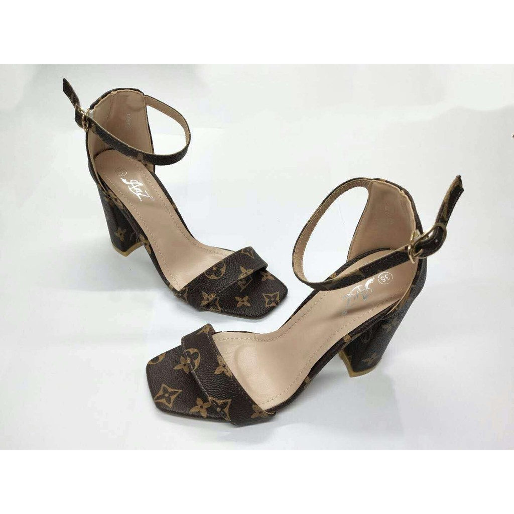 Lv discount sandals heels