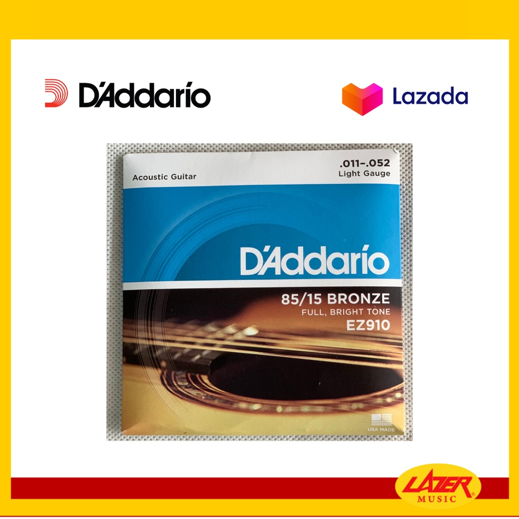 ♙D'addario Ez910 American Bronze Light Gauge 1152 Acoustic Guitar