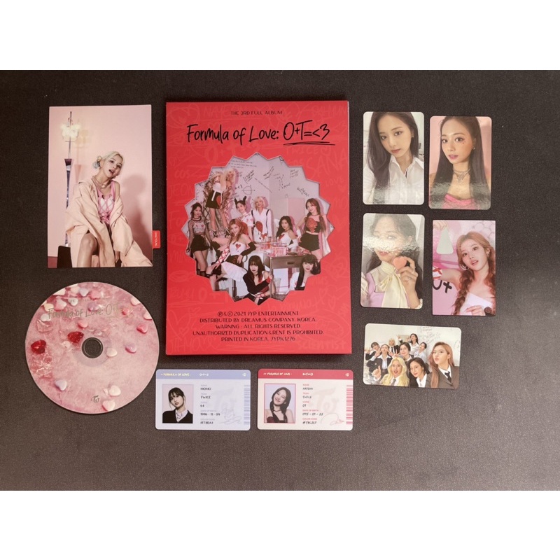 TWICE Formula of Love unsealed album Complete inclusions Shopee 