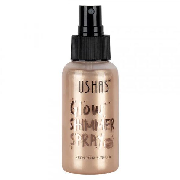 USHAS Glow Diamond Shimmer Body Face Spray Glitter Fragrance Mist 80ml