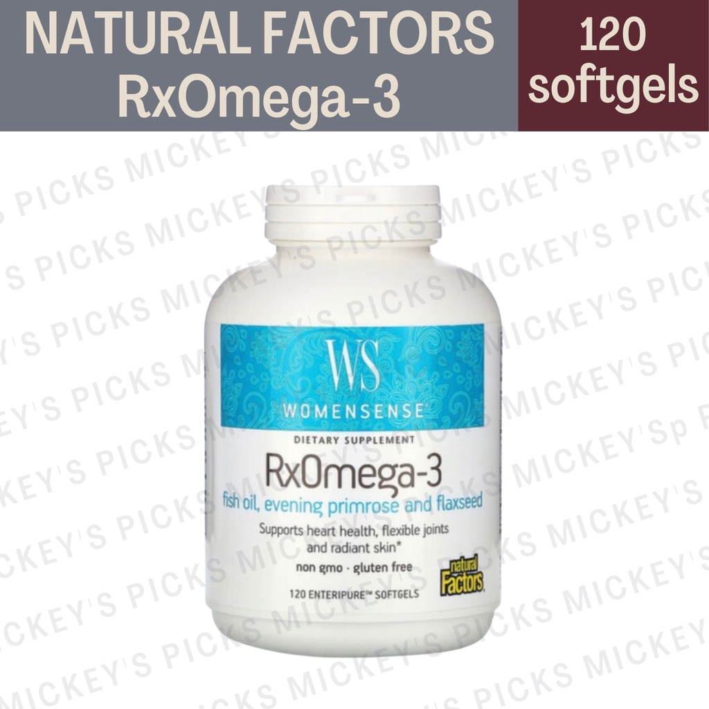 Natural factors, WomenSense, RxOmega-3, 120 Enteripure Softgels ...