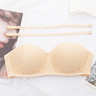 ATHVOTAR Women Invisible Bra 1/2 Cup Push Up Strapless Bras