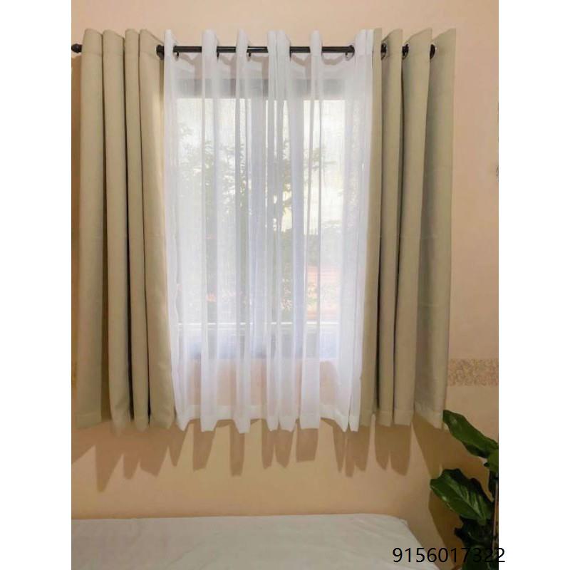 1ft / 2ft / 3ft / 4ft / 5ft CHIFFON SHEER GROMMET RING CURTAIN