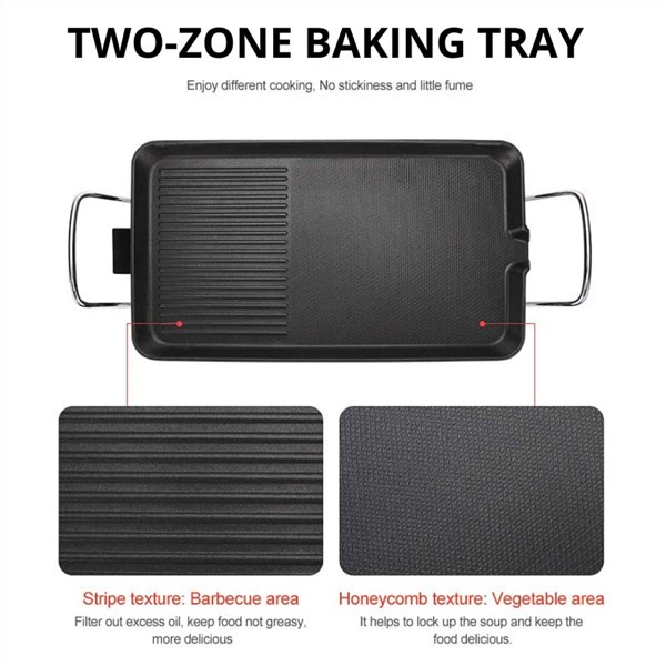 AVM Jumbo Electric Grill Plate Samgyupsal Grill Rectangle Korean