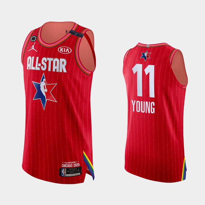 Men's Atlanta Hawks Trae Young 11 Red Swingman Jersey 2019-2020