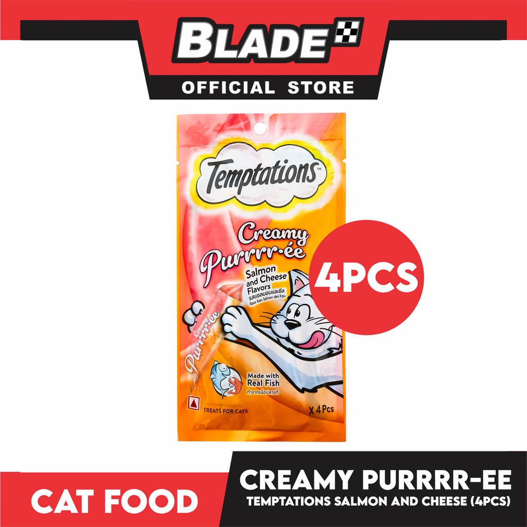 Temptations Creamy Pure Made With Real Fish Lickable Cat Treats 12g x ...