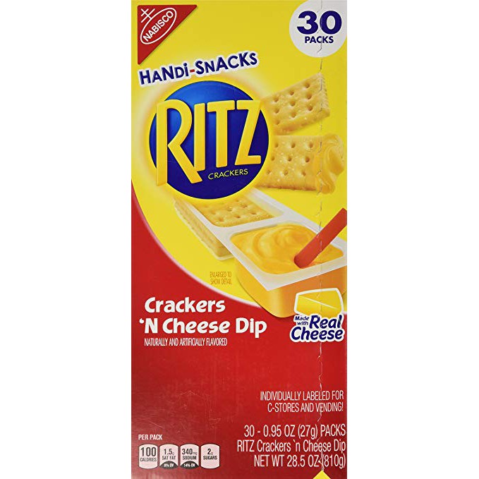 Ritz Handi Snacks Crackers 'n Cheese Dip - 30 SNACK PACKS | Shopee ...