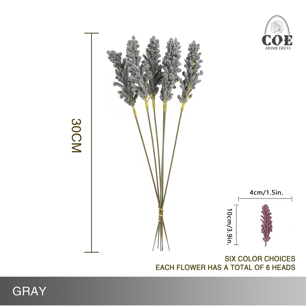 COE 6 PCS Flowers/ Bundle Wedding Artificial Flower Vanilla Spike Fake