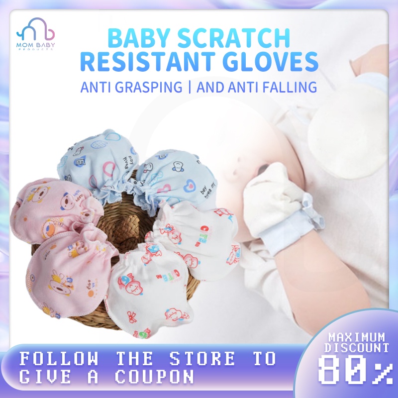 Baby Anti Scratching Gloves Newborn Cotton Scratch Mittens Baby Safety