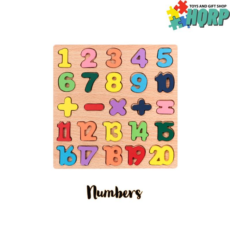 ABC Alphabet Digital Puzzle Wooden Toys Kid Number Letter shape ...