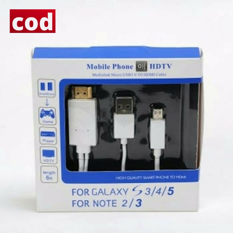 Micro USB HDMI Cable / MHL SAMSUNG 2in1 HP TO TV Shopee Philippines
