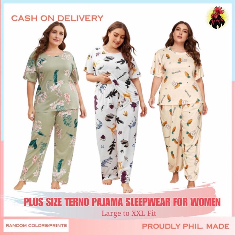 PLUS SIZE Terno Pajama Sleepwear for Women BRENDA Medium to XXL Shopee Philippines