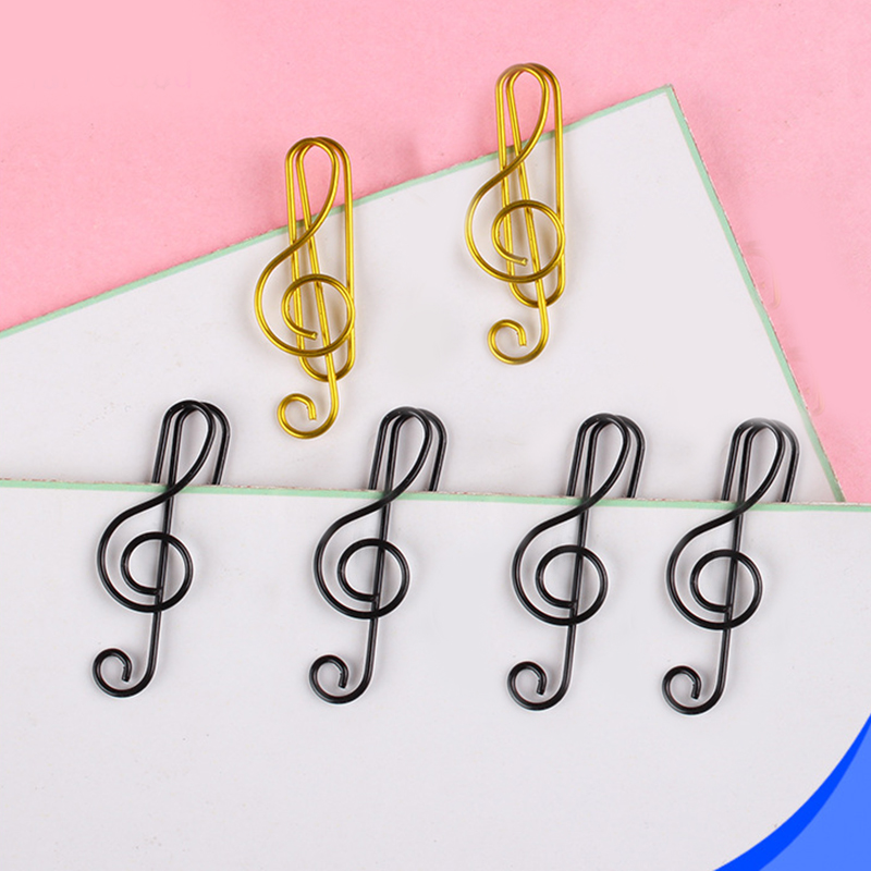 20pcs Music Note Shape Paper Clips/Office Decorative Gold Decoration ...