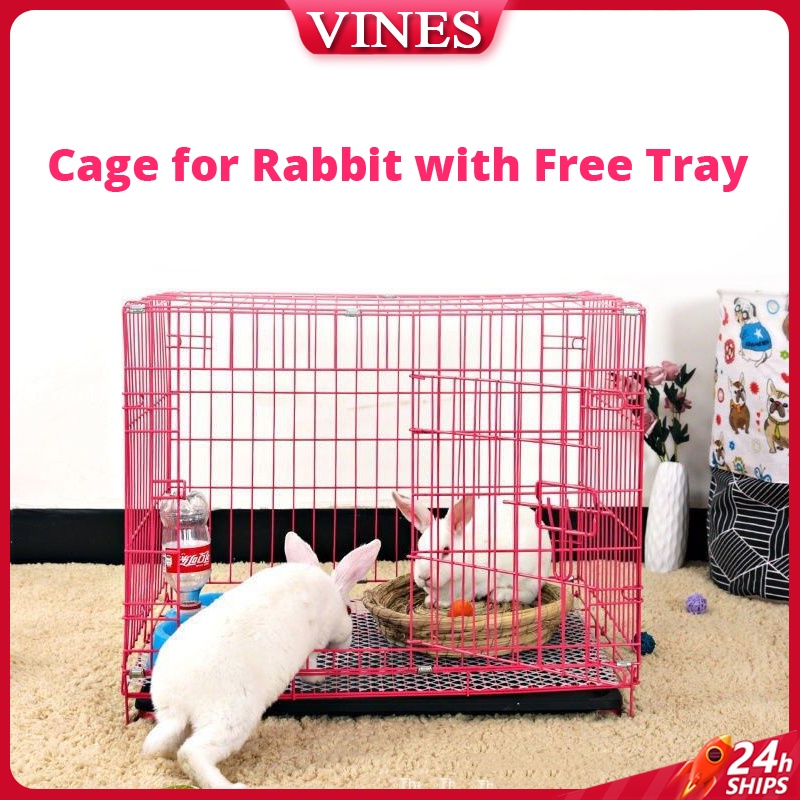 35CM Rabbit Cage Collapsible with Poop Tray Collapsible cat dog cage