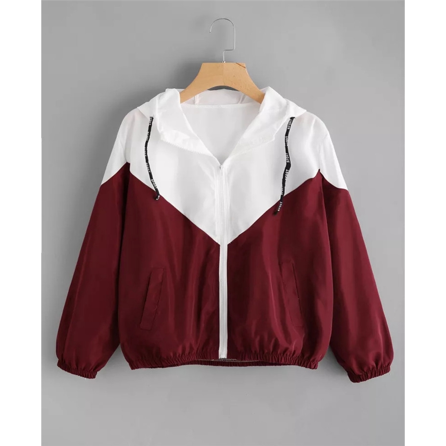 Two tone windbreaker on sale womens