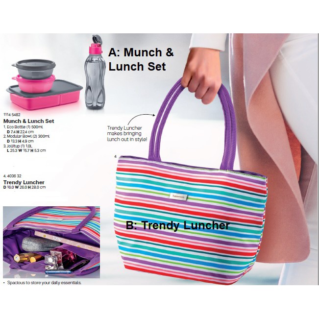 ! Tupperware Munch and Lunch Set (Set lunch + Bag) | Shopee Philippines