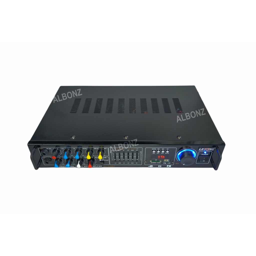 Amplifier with Built-in Equalizer Lexing AV-230 BT 500Wx2 Professional ...