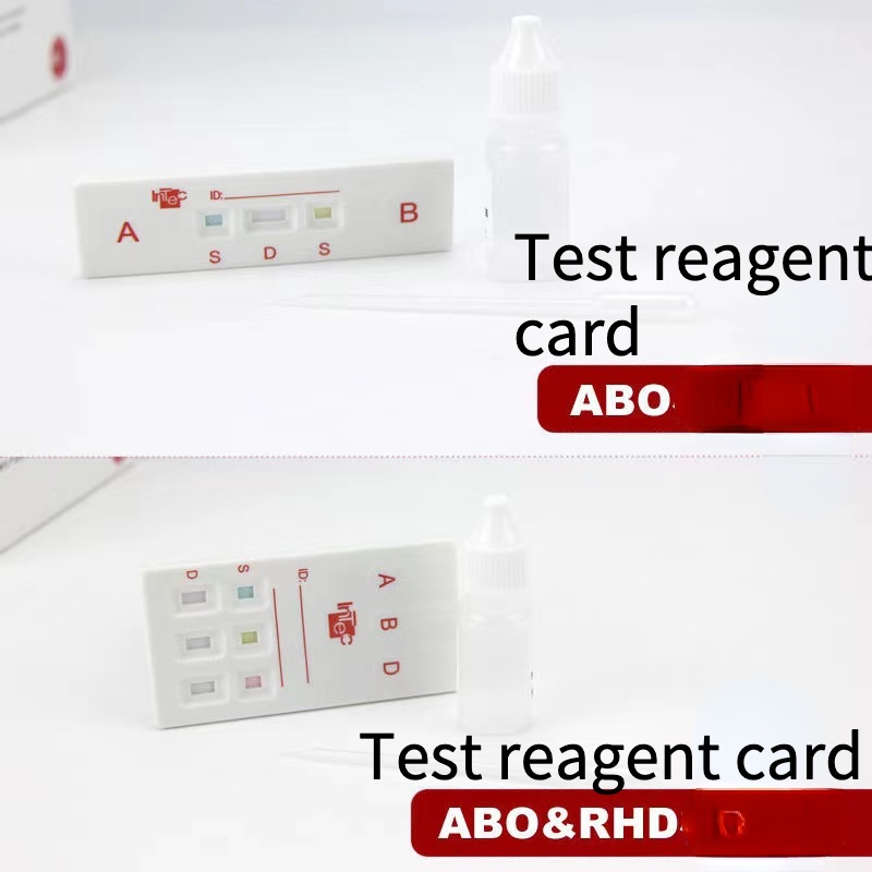 Blood type test card abo blood type test reagent card rhd panda blood ...