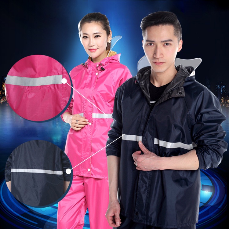 Men's raincoat motorcycle raincoat with reflector raincoat poncho with