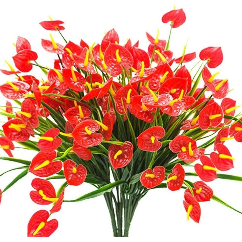 Artificial Anthurium Flowers Real Touch Fake Flower for Home Decor
