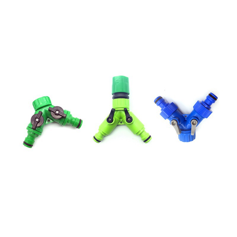 Y-Valve Splitter With Pacifier Connector Garden Hose Fittings Green ...