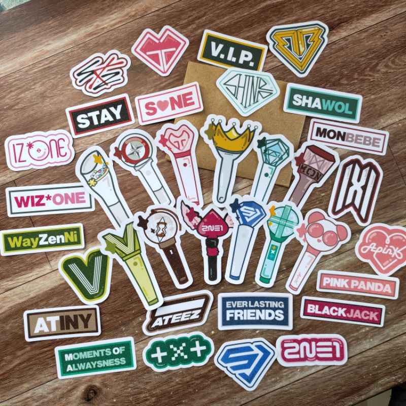 Kpop Lightstick Stickers PART 2 (MonstaX, IZ*ONE, SHINee, BigBang