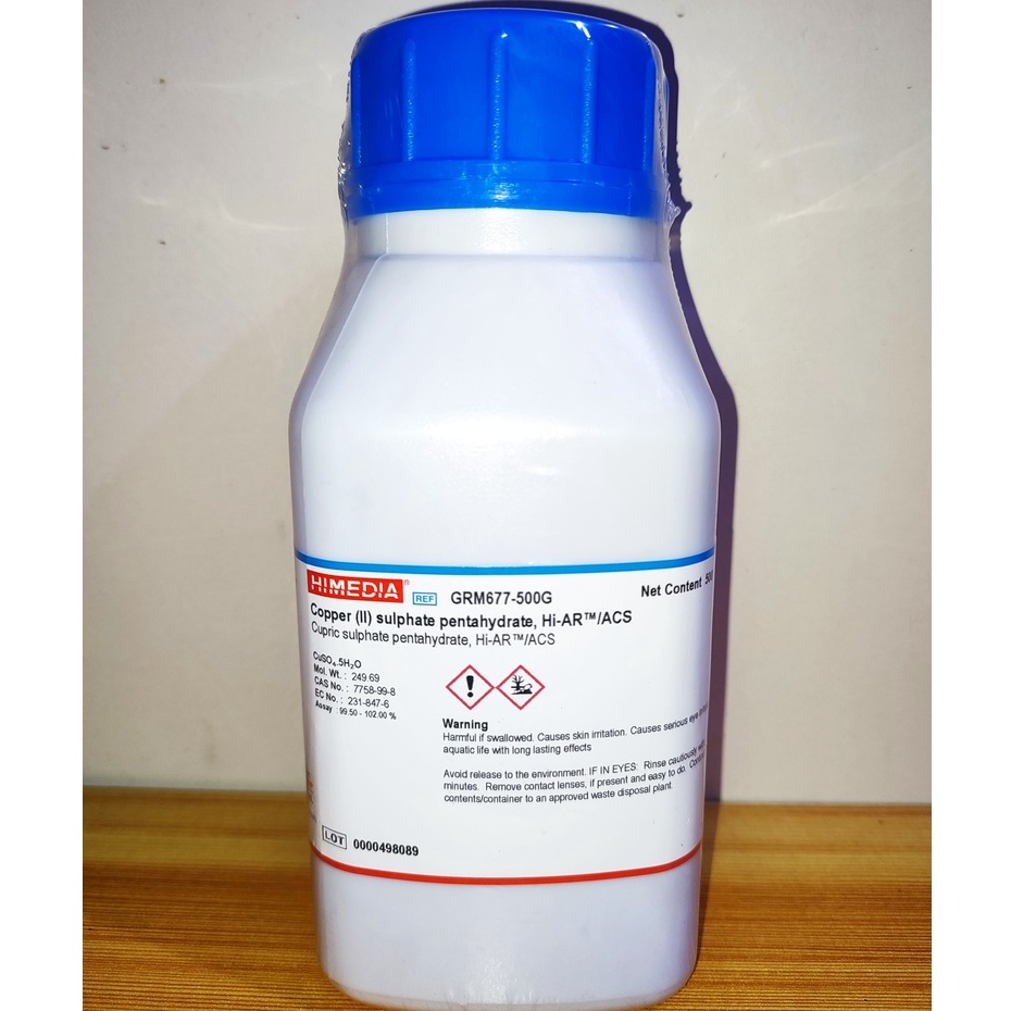 Himedia Copper Sulfate 500g Ar Laboratory Analytical Reagent Shopee Philippines 5315