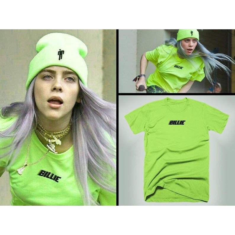 Billie ellish shirt neon green | Shopee Philippines