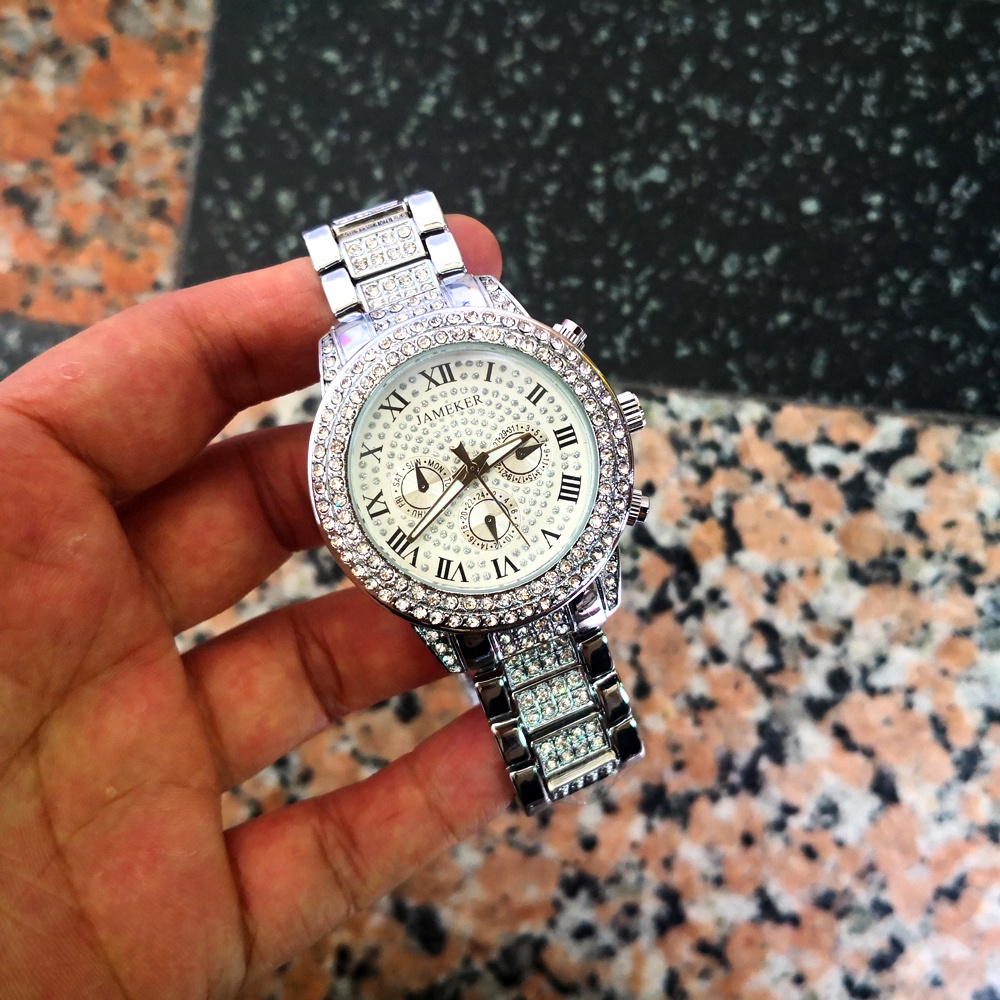 Silver wrist watch online for ladies