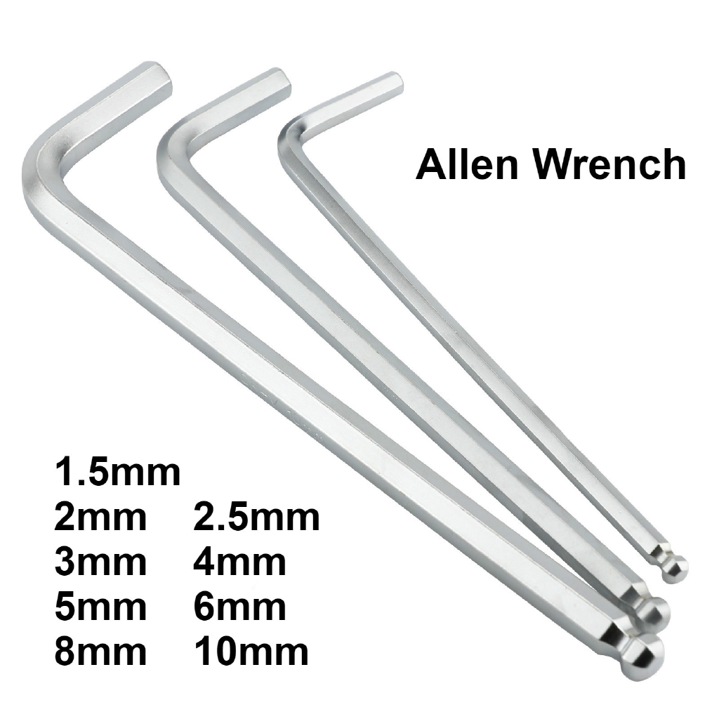 Professional Allen Wrench 1.5mm 2mm 2.5mm 3mm 4mm 5mm 6mm 8mm 10mm is