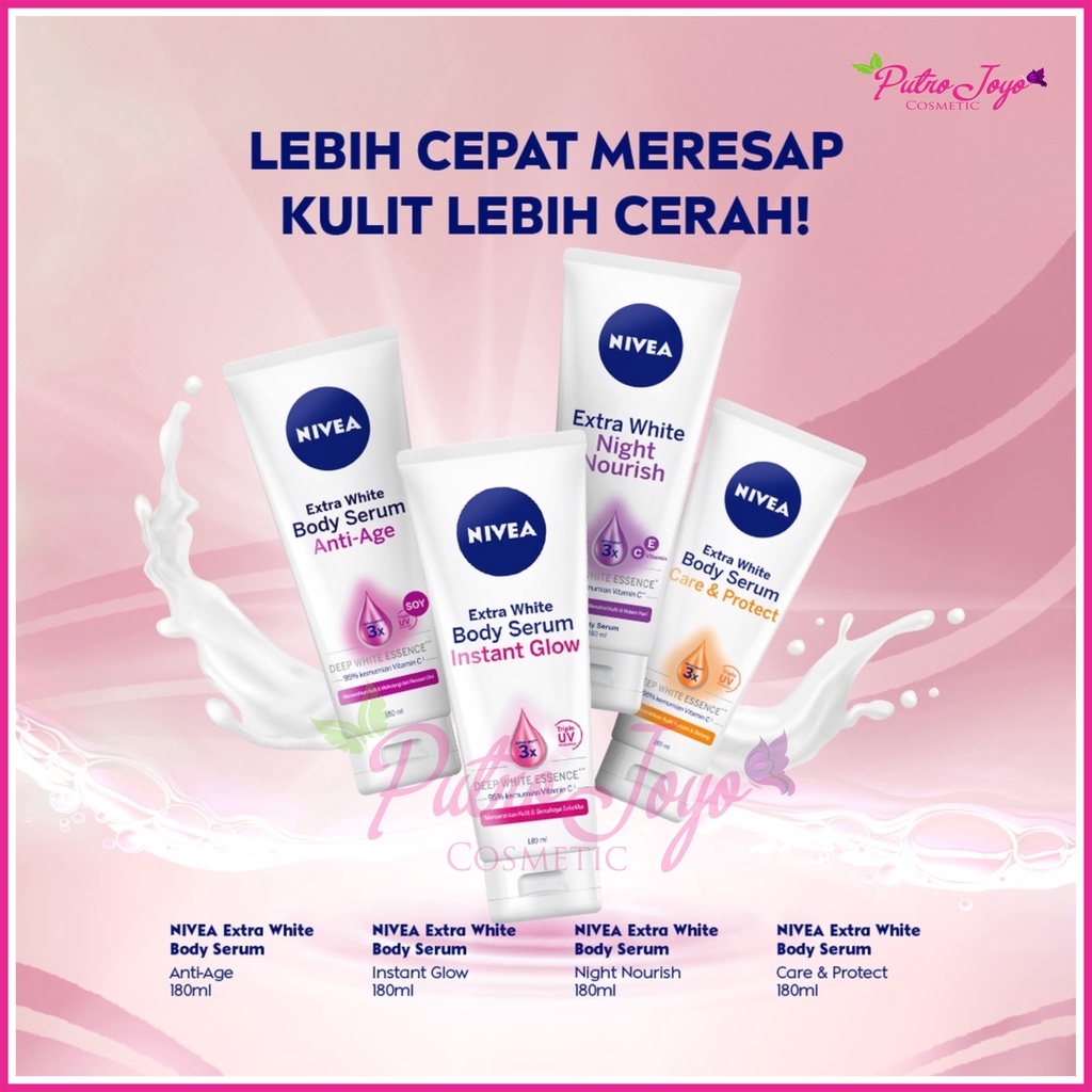 Nivea Body Serum Instant Glow Cooling Hijab Extra White Radiant