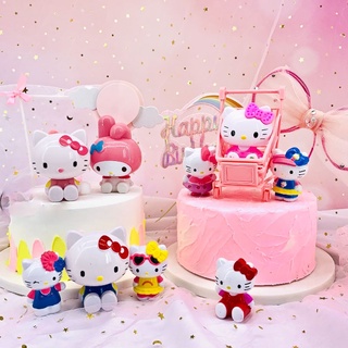 13Pcs Birthday Cake Topper,Kawaii Party Cake Topper Sets,Cute Anime Theme  Party Decoration Supplies