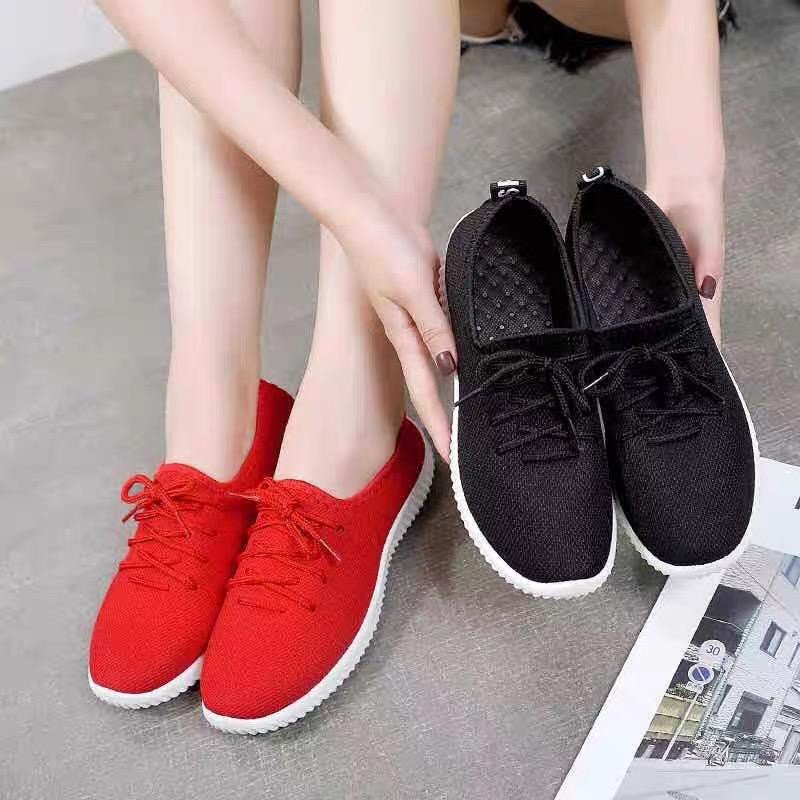 Korean Rubber Shoes Sports Shoes Breathable Mesh Womens Shoes Shopee Philippines 1731