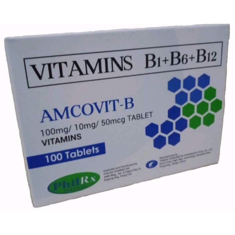 VITAMIN B1+B6+B12 / B Complex / Amcovit-B ( 100 Tablets ) | Shopee ...