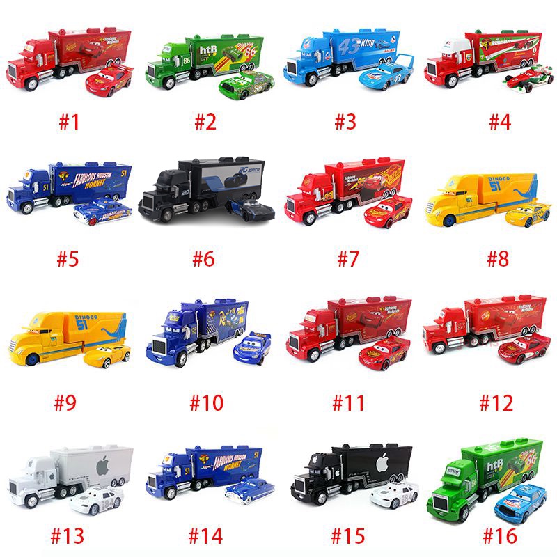 Cars Durable Pixar Alloy And Plastic Racer Truck And Car Set For Kids ...