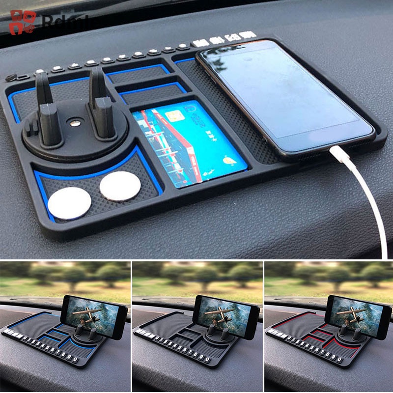 Non-Slip Phone Pad for Car Flexible Dash Board Mat with Phone Holder ...