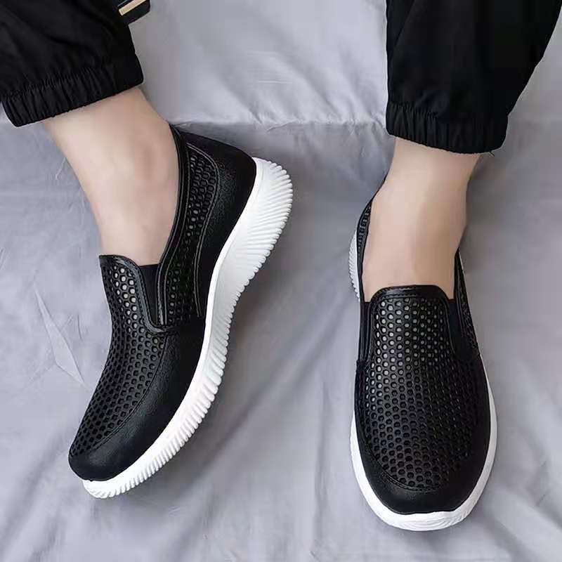 Rubber shoes with on sale holes