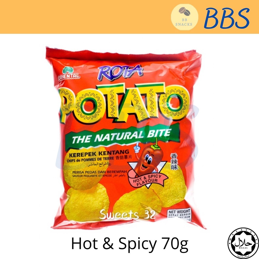 [BBS] Rota Potato Chips 70gm (HotSpicy/Barbecue/Tomato/Original ...