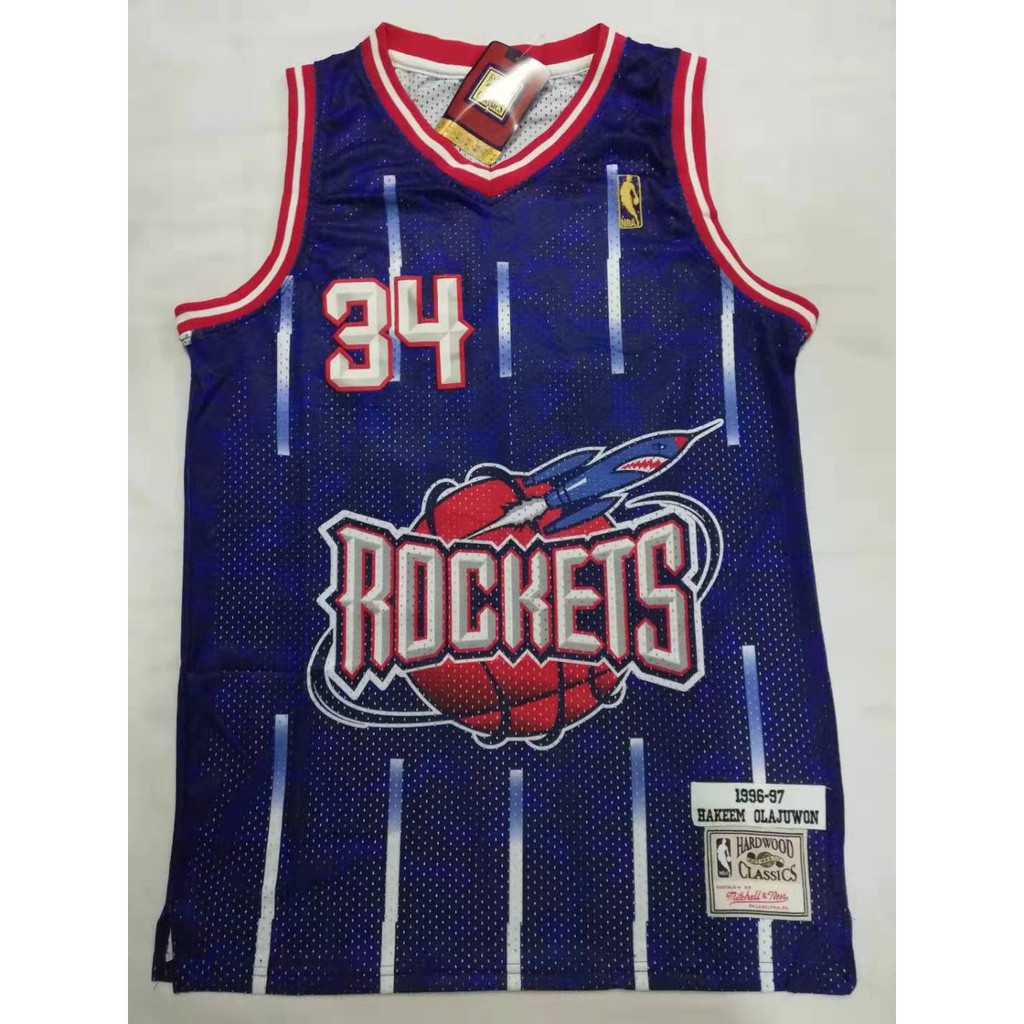 Houston Rockets 34 Hakeem Olajuwon Classics Basketball Jersey Shopee Philippines