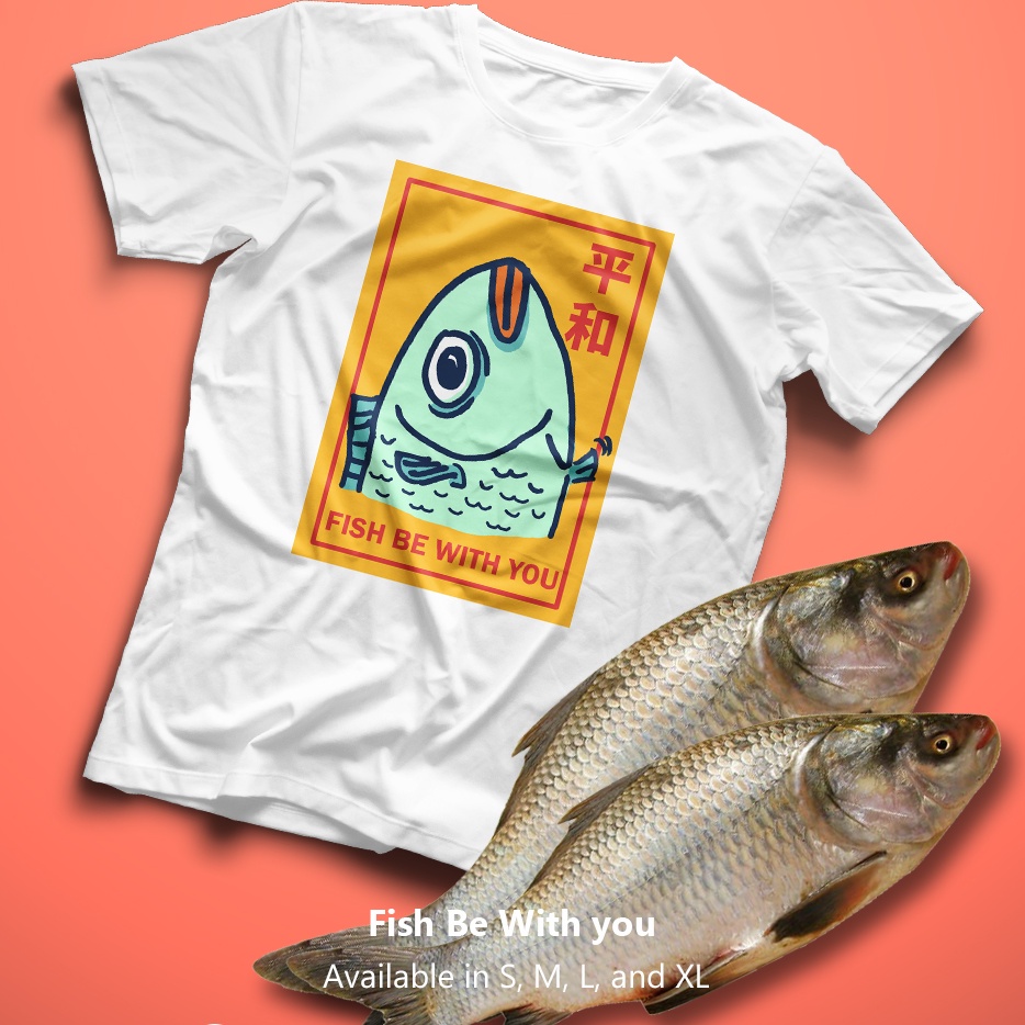 FISH be with you Japanese Aesthetic Tumblr shirt