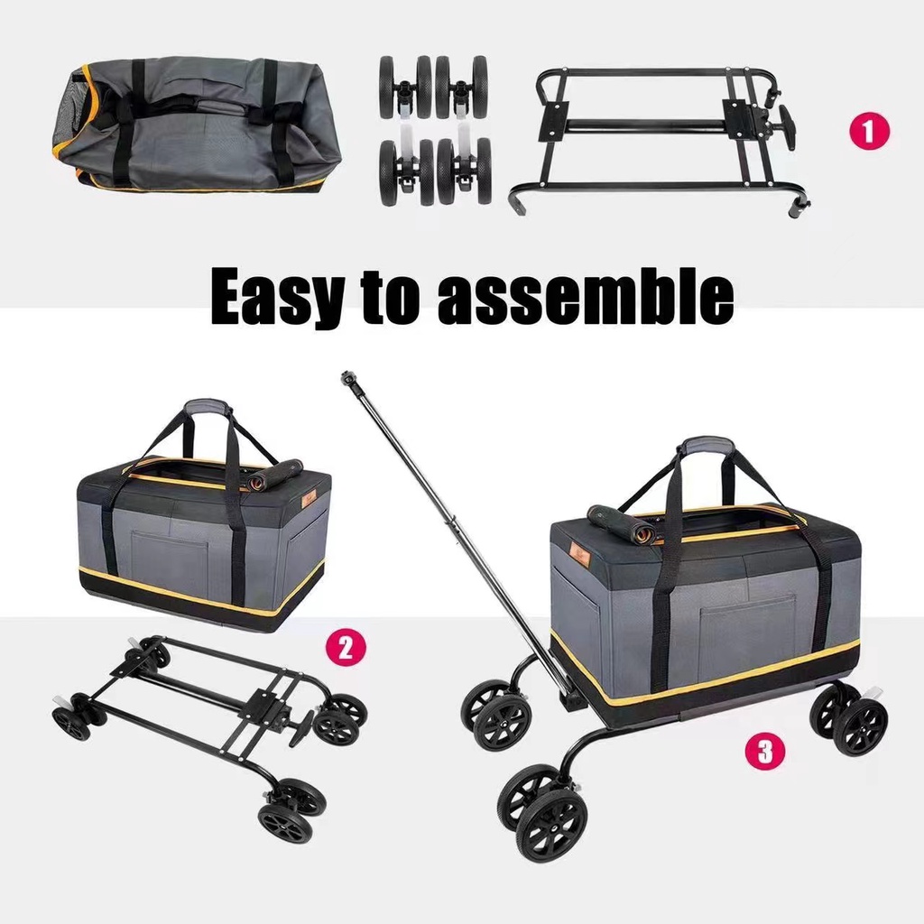 Doogo Dog Cat Trolley Case Carrier With Portable Detachable Wheels