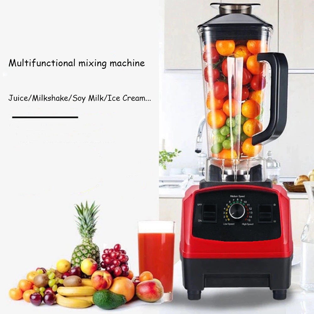 SHYTRADING 2L Commercial Blender Ice Crusher 4500W (Red) Shopee